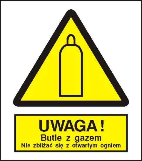 Uwaga! Butle z gazem. Nie zbliżać się z otwartym ogniem